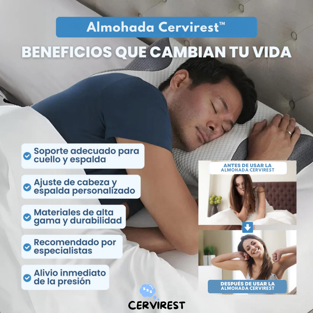 CerviRest™ - Almohada Cervical | Di Adiós a Dormir Mal y a Los Dolores