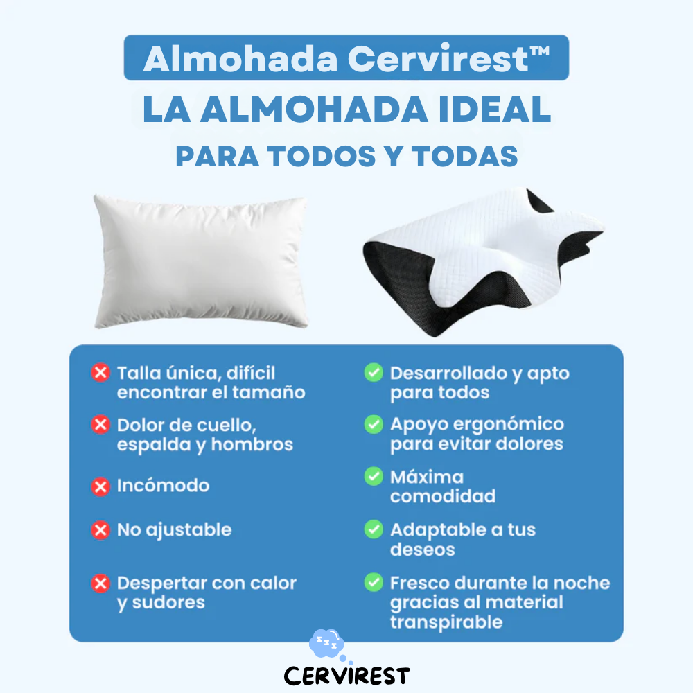 CerviRest™ - Almohada Cervical | Di Adiós a Dormir Mal y a Los Dolores