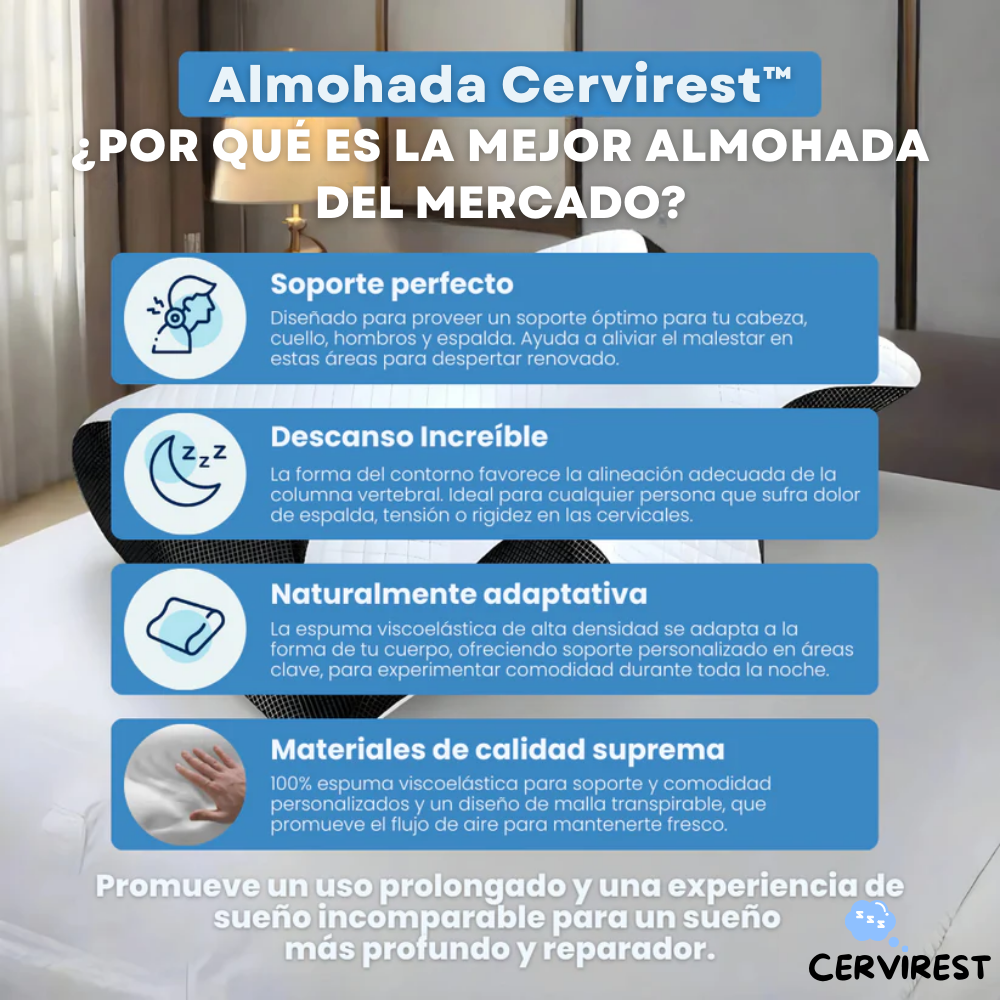 CerviRest™ - Almohada Cervical | Di Adiós a Dormir Mal y a Los Dolores