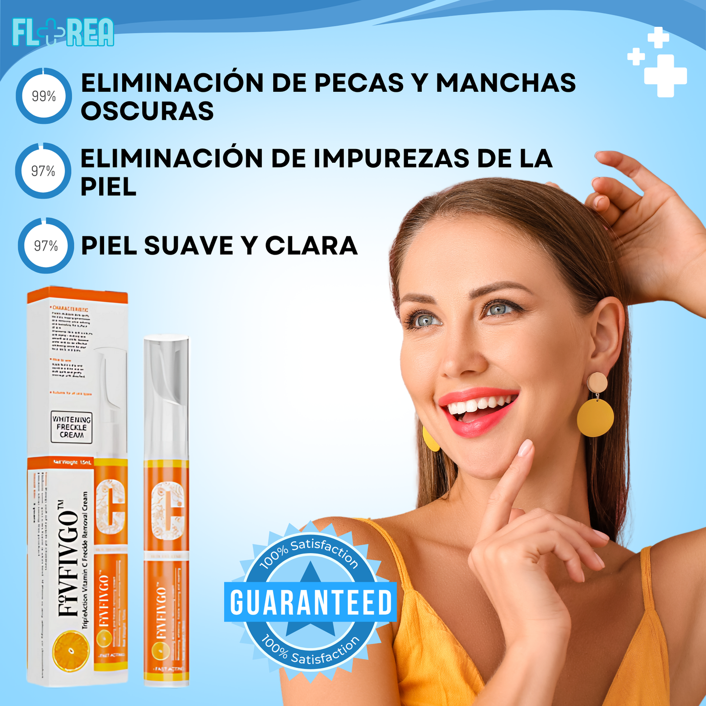 1 + 1 GRATIS LUMICLEAR™ CREMA TRIPLE ACCIÓN CON VITAMINA CPARA LA ELIMINACION DE PECAS Y MANCHAS DE LA PIEL