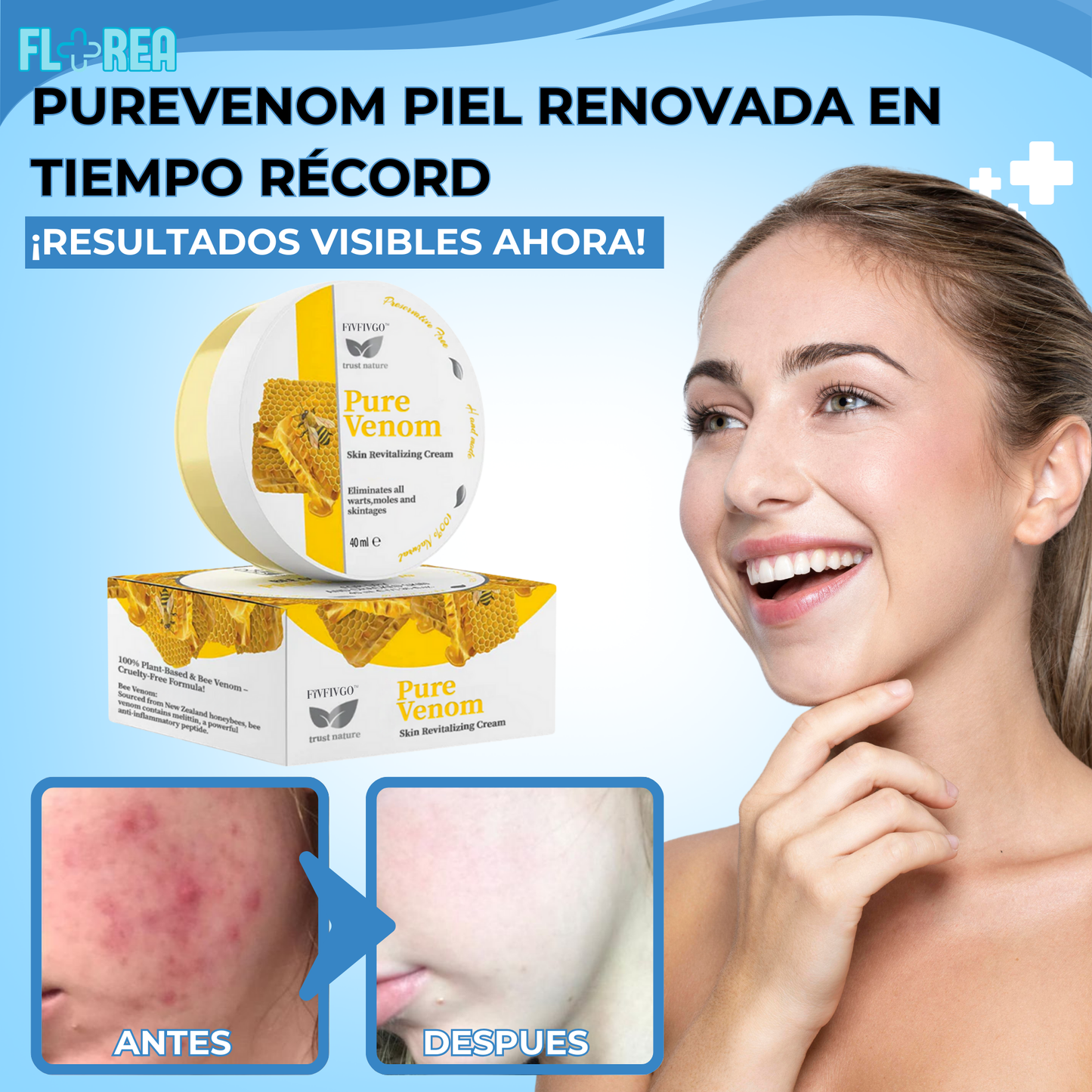 1 + 1 GRATIS - PUREVENOM CREMA REVILIZANTE PARA LA PIEL: ¡DILE ADIÓS A TUS PROBLEMAS!